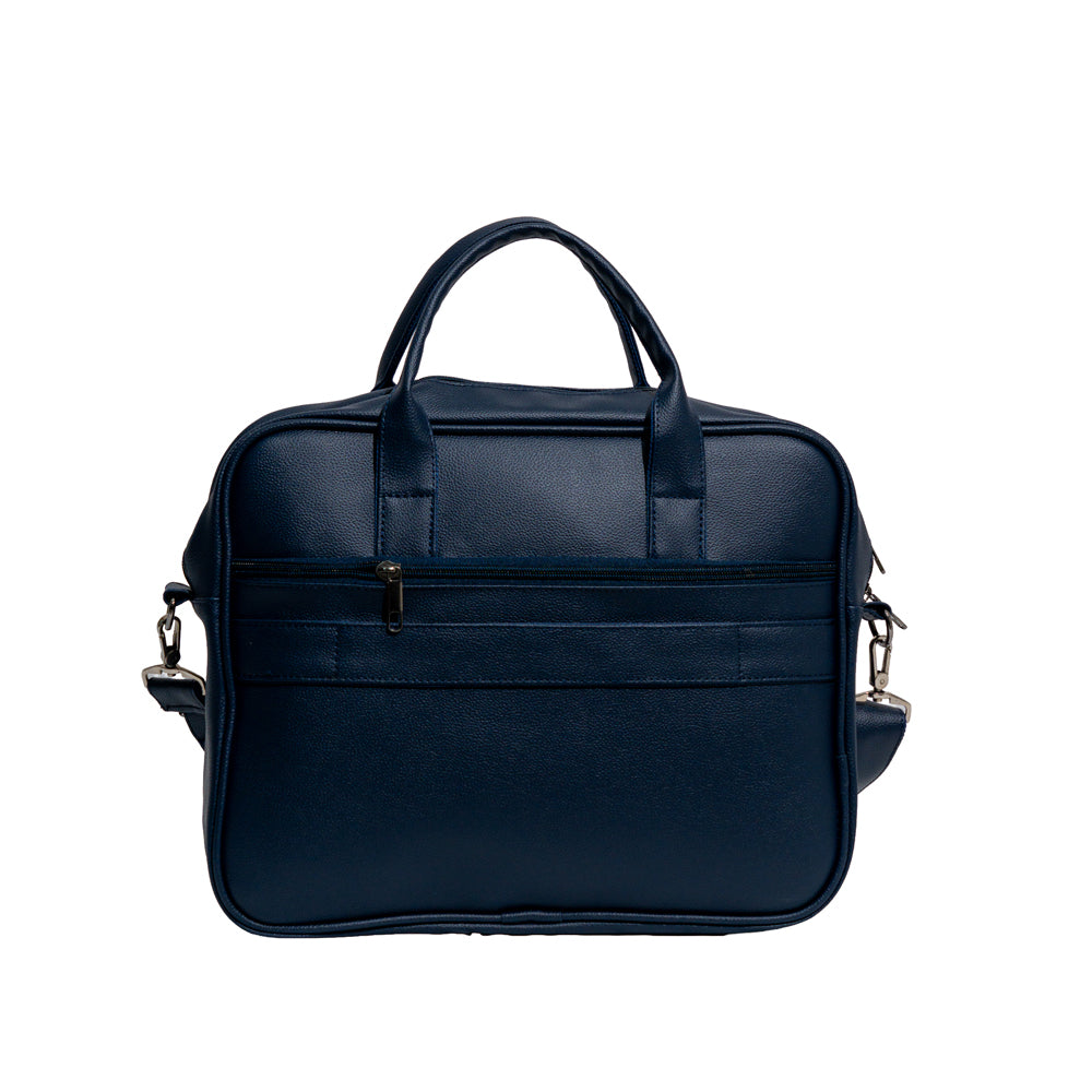 Navy Blue Diamond Jacquard Messenger Travel Bag (Model: OMZ107)