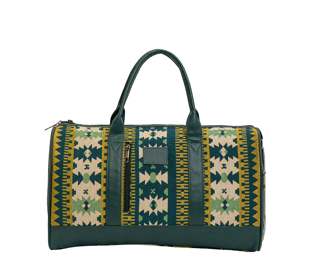 Ethnic Jacquard Print Travel Duffle Bag (Model: OMZ101)