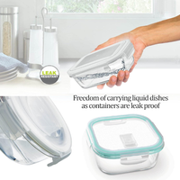 ALL FRESH BOROSILICATE PREMIER GLASS TIFFIN 8 PCS SET