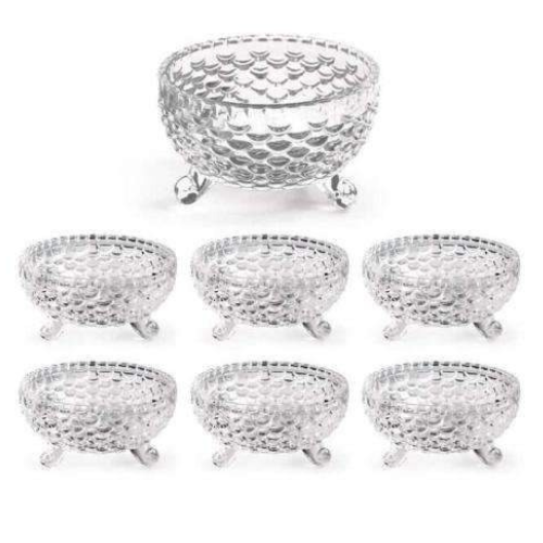 Bliss Pudding Glass Bowl Set of 7 Pieces
