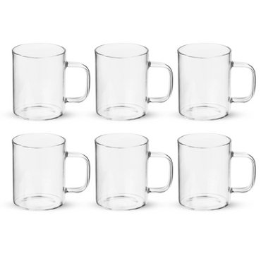 Borosilicate Vista Tea Mug 220ML Set of 6 Pcs