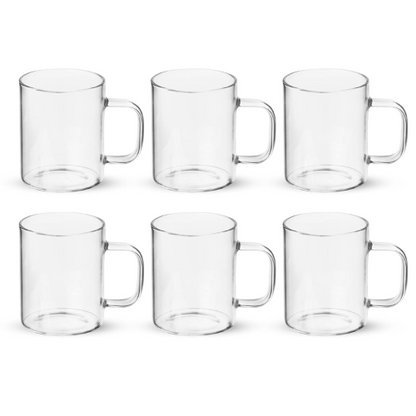 Borosilicate Vista Tea Mug 220ML Set of 6 Pcs