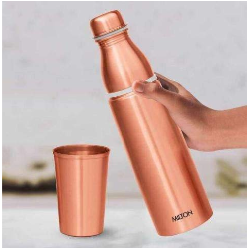 Copper Combo Water Bottle with Tumbler