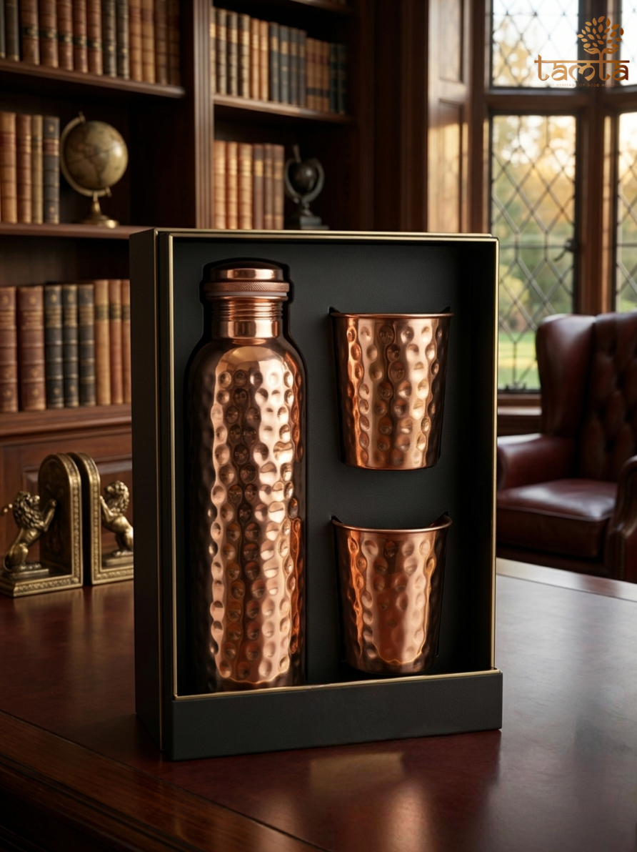 Tanmaya C003 Copper Gift Set – (950 ml) - स्वास्थ्य