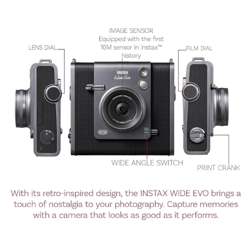 Fujifilm Instax Wide Evo Hybrid Instant Film Camera
