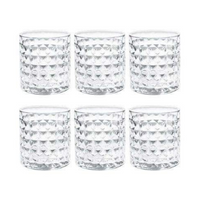 Knitts Whisky Glass Tumbler Set of 6 ( 260 ML / 380ML )