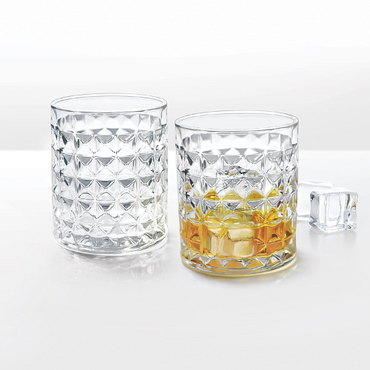 Knitts Whisky Glass Tumbler Set of 6 ( 260 ML / 380ML )