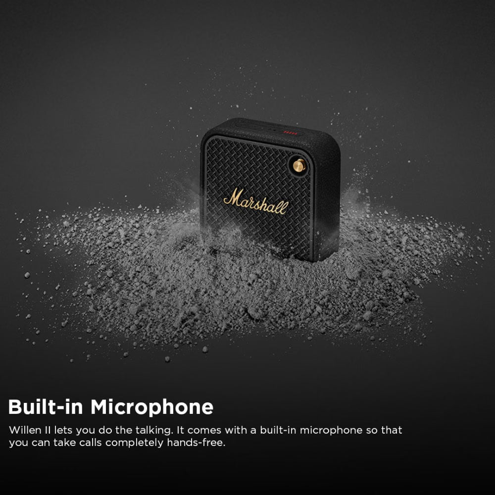Marshall WILLEN II Bluetooth Speaker, Black and Brass