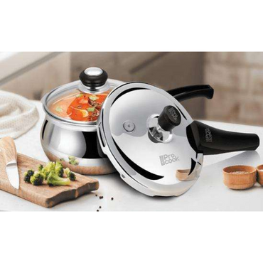 Pressure Cooker Outer Lid Curve Triply with Glass Lid 1.5Ltr / 3.5Ltr / 5.5Ltr