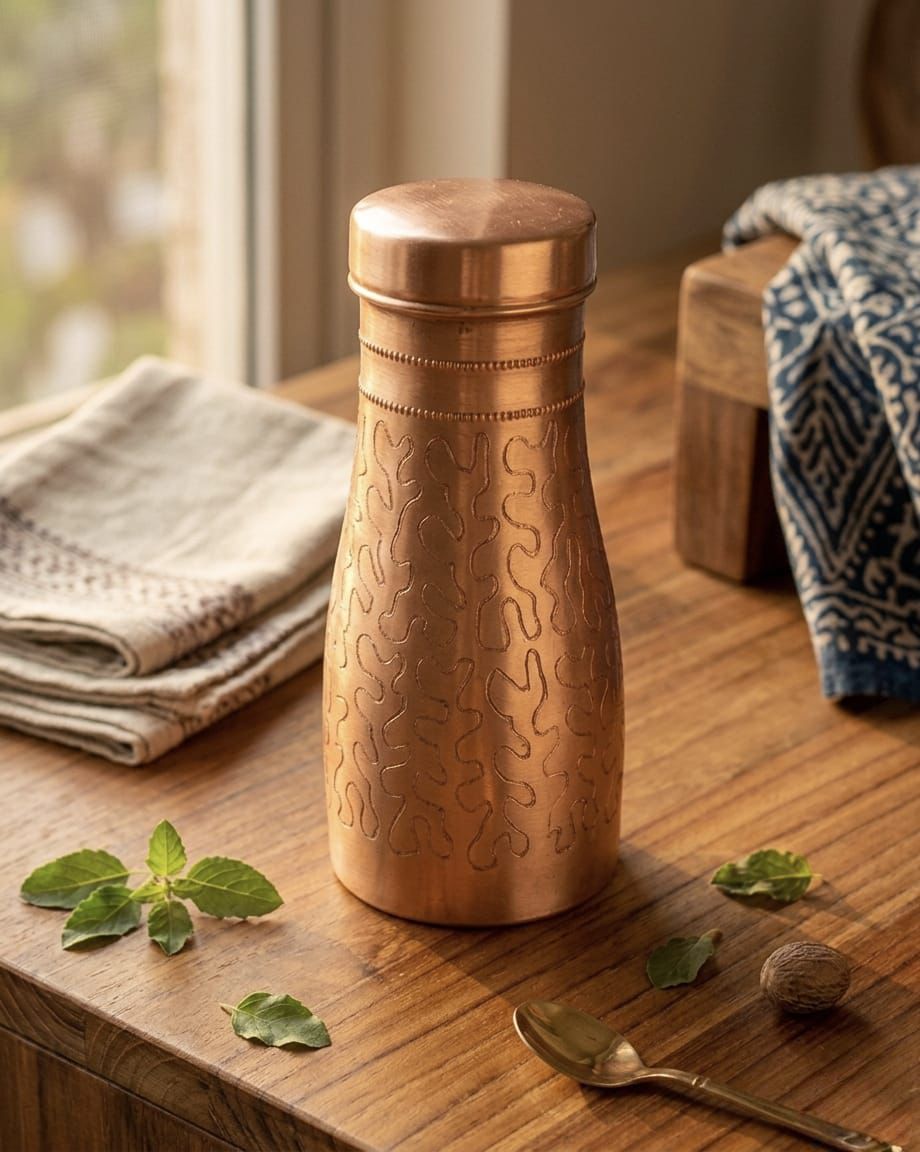 SURAI Pure Copper Bottle  950 ml S004 - जीवन