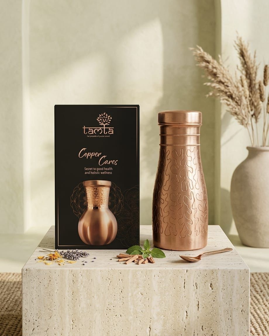 SURAI Pure Copper Bottle  950 ml S004 - जीवन