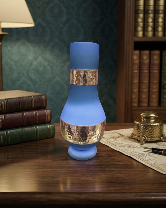 SURAI Half-Hammered Copper Bottle 400 ml S009- आरोग्य
