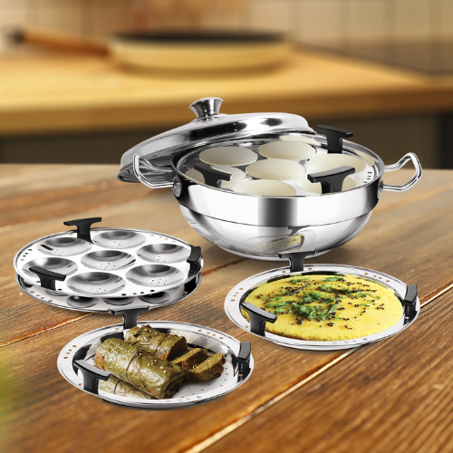 Stainless Steel Multipurpose Kadai with Lid