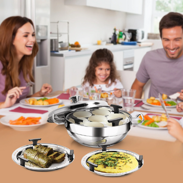 Stainless Steel Multipurpose Kadai with Lid