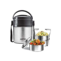 Steel On Stainless Steel Tiffin 3 / 4  Container