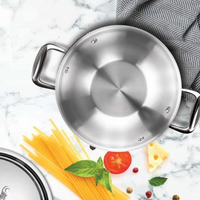 Triply Stainless Steel Kadhai with Lid 20CM