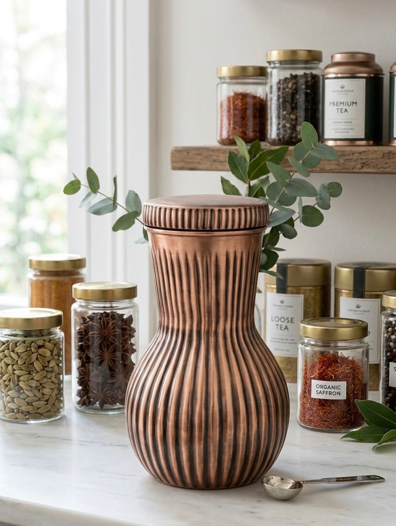 Tura Earth Vein Copper Pot V009 - 950 ml जीवन