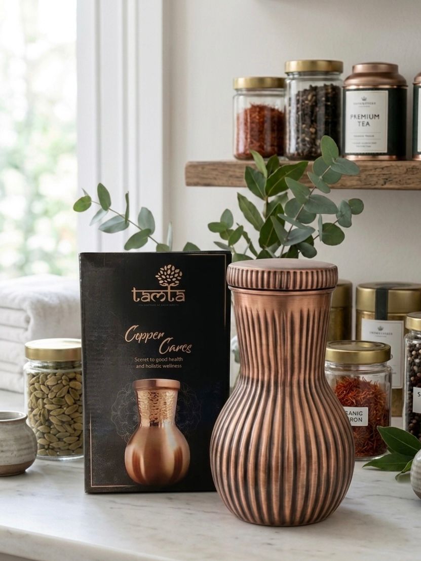 Tura Earth Vein Copper Pot V009 - 950 ml जीवन