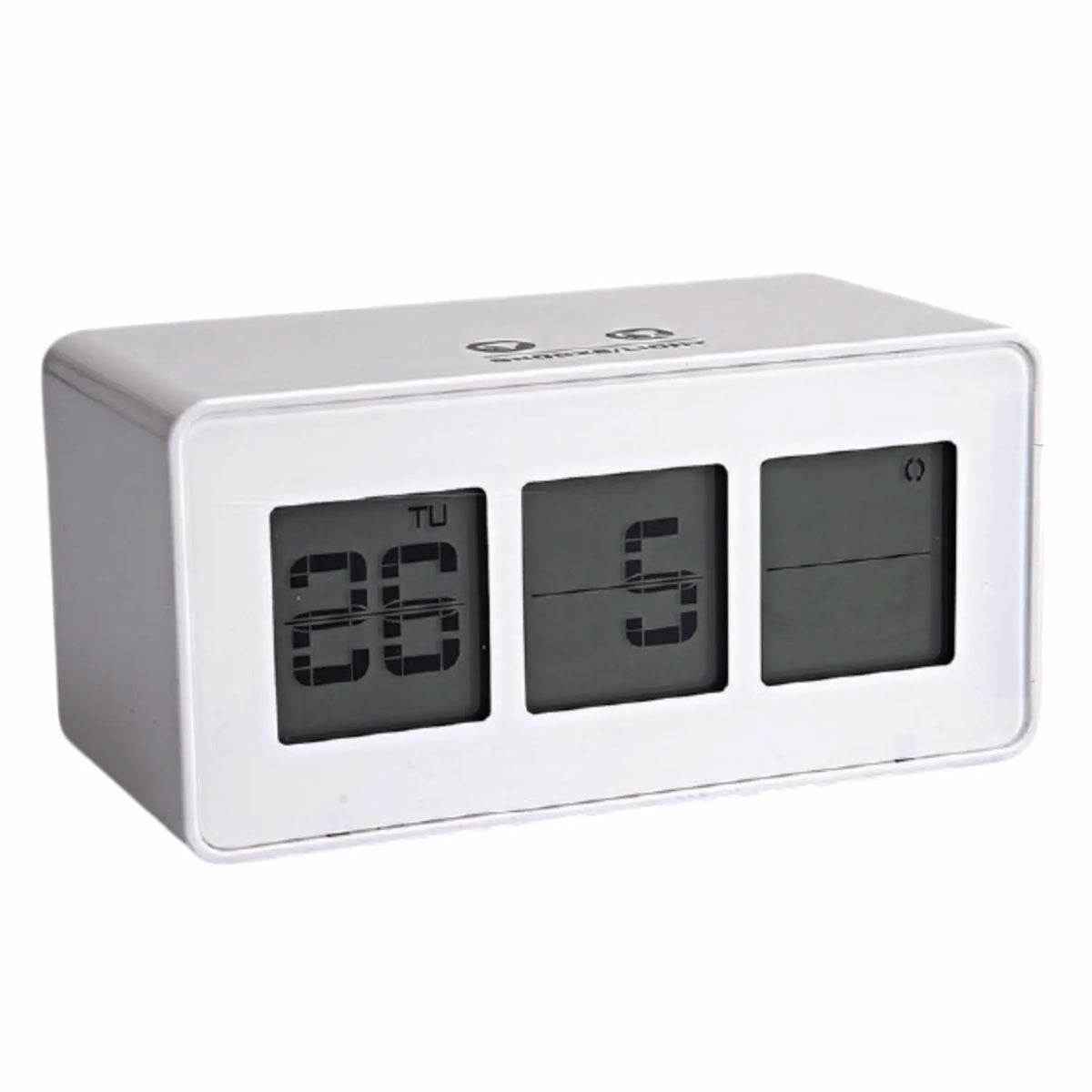 A96 – Flip display clock with touch light / snooze function