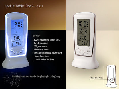 A81 – Backlit table clock