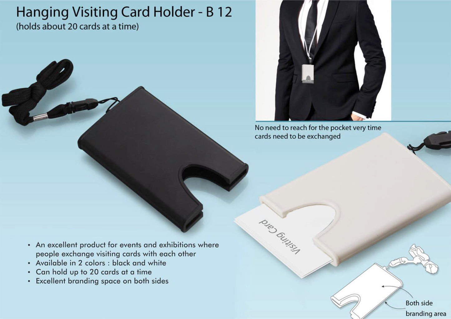 Hanging Visiting Card Holder - B 12