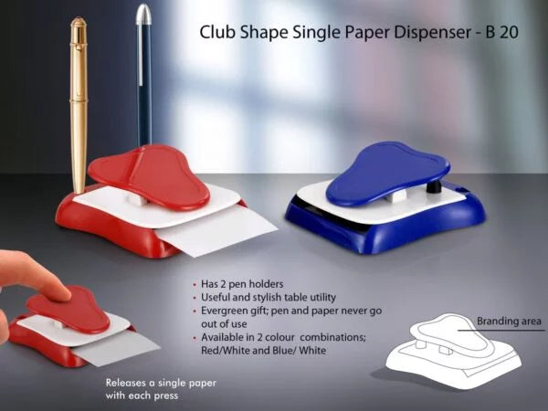 B20 – Club shape single paper dispenser