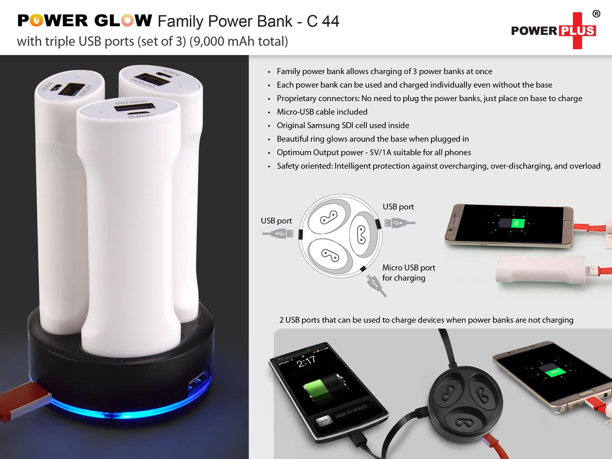Power Glow Family Power Bank (Model: C 44)