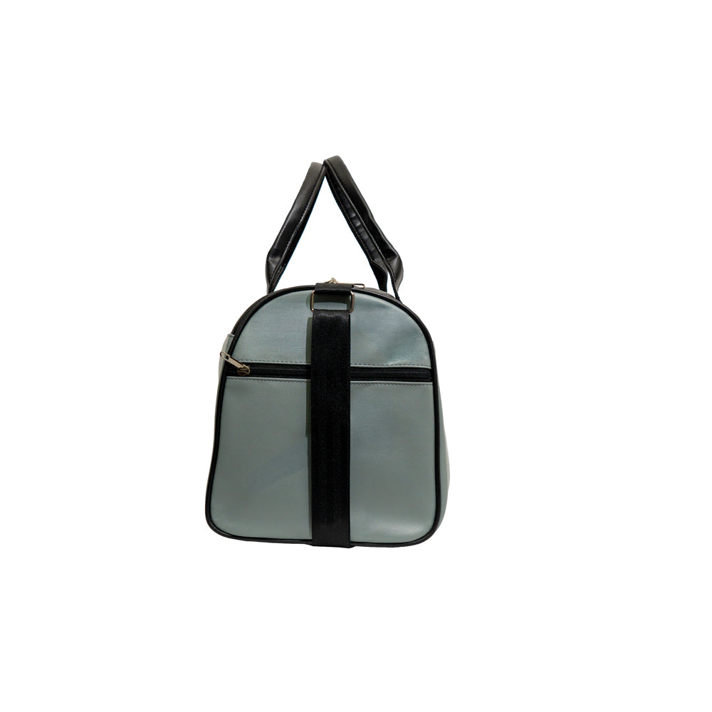 Dual-Tone Grey & Black Faux Leather Travel Duffle Bag (Model: TXL420)