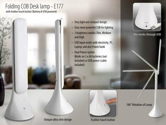 E177 – Folding COB Desk lamp with feather touch button