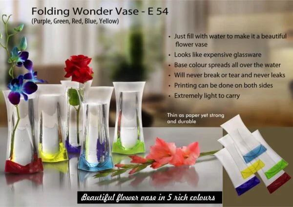 E54 – Folding Wonder Vase (Unbreakable, Leakproof, Easy to carry)