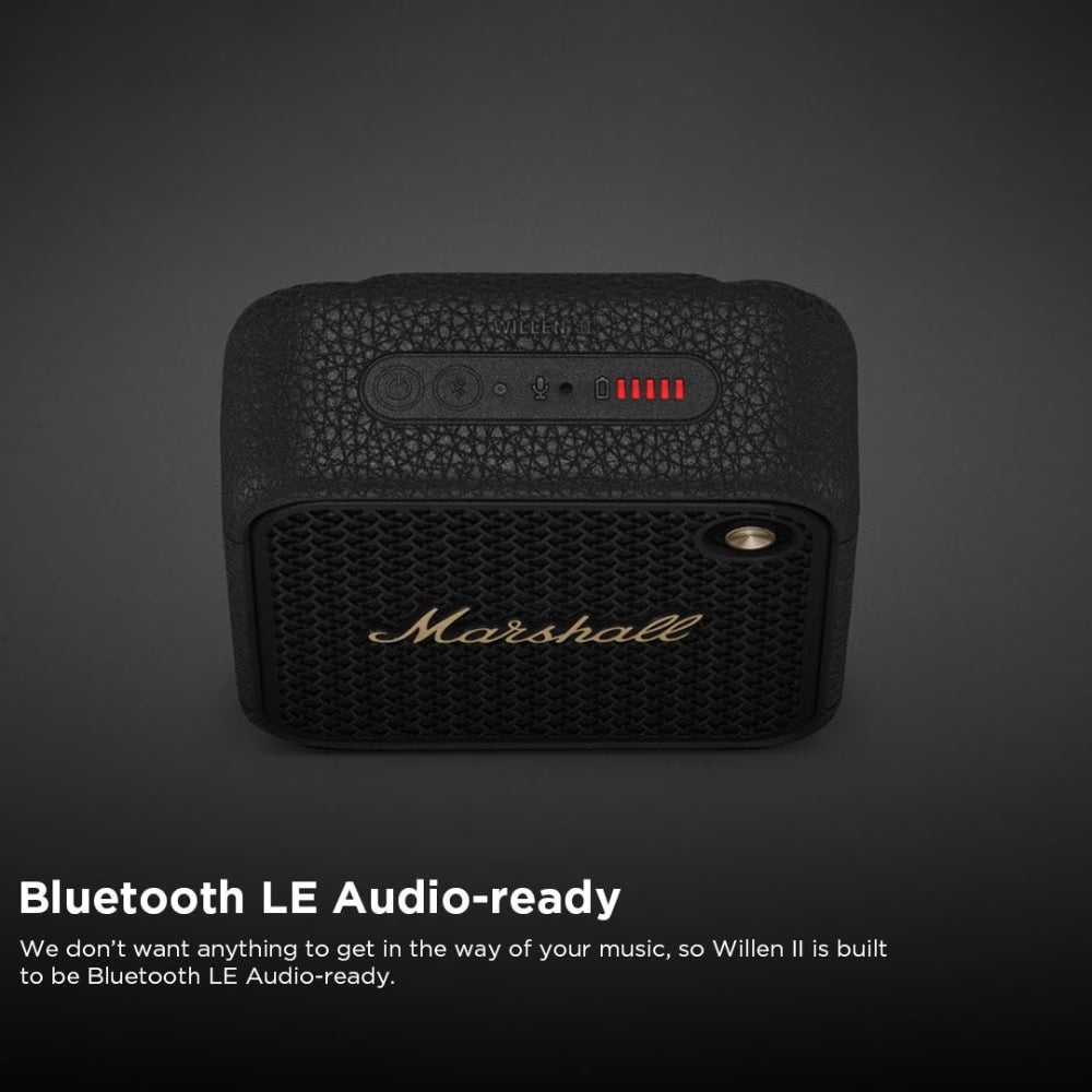 Marshall WILLEN II Bluetooth Speaker, Black and Brass