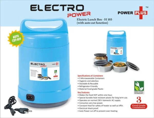 H103 – Electro Power: Electric Lunch box with Auto-cut function