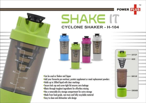 H104 – Shake it Cyclone Shaker (with supplement Basket) (500ml)