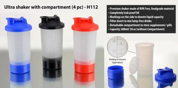 H112 – Ultra shaker with compartment (4 pc)