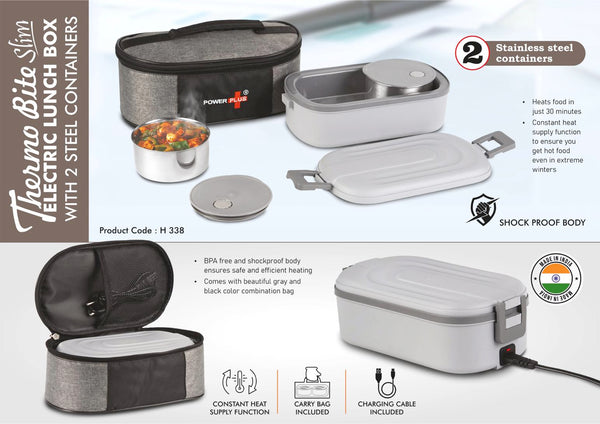 H338 - ThermoBite Slim Electric Lunch Box