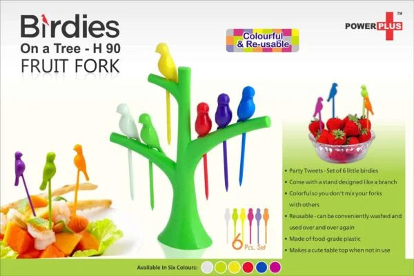 H90 – Birdies on a tree fruit fork set