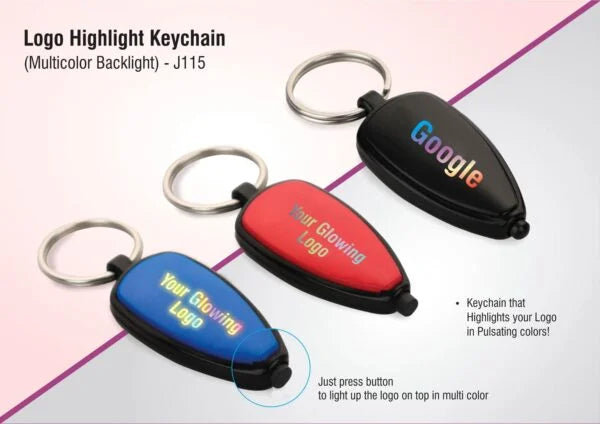 J115 – Logo highlight keychain (multicolor backlight)