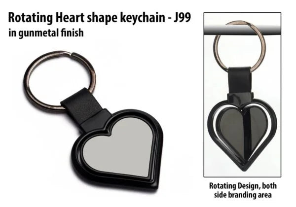 J99 – Rotating Heart shape keychain